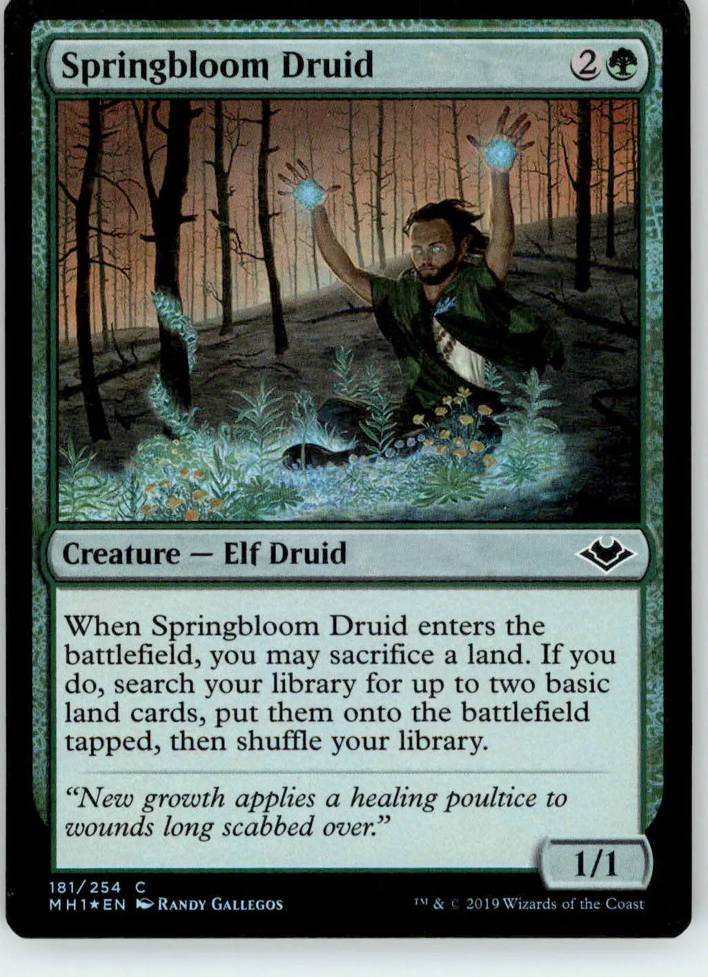 Springbloom Druid - Modern Horizons - 181 - Foil LP Magic: The Gathering