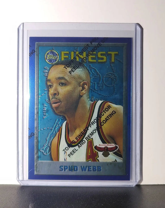 Spud Webb 1995-96 Topps Finest NBA #195 Card Atlanta Hawks - Basketball Card Single