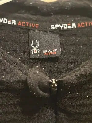 Spyder Active Quarter Zip Pullover Men’s XXL Black Long Sleeve Thermal Athletic - Apparel