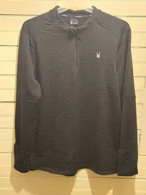 Spyder Active Quarter Zip Pullover Men’s XXL Black Long Sleeve Thermal Athletic - Apparel