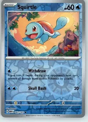 Squirtle - SV: Scarlet & Violet 151 - Reverse Holo NM - #007/165 - Pokémon Card Single