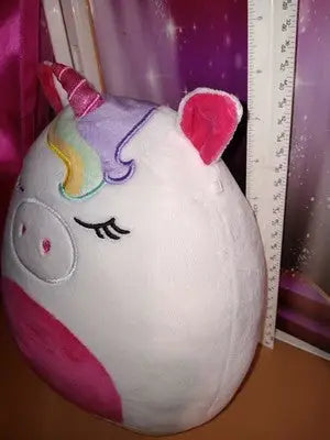 Squishmallows Unicorn White 8’’ Micky the Unicorn Sleepy Eyes Kellytoy Pre-Owned - Other