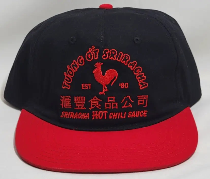 Sriracha Hot Chili Sauce Red Adjustable Red/Black Adjustable Cap Hat Size Adult - Apparel