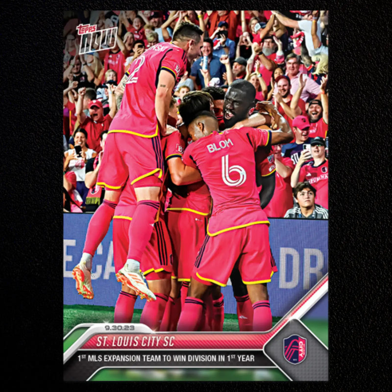 St Louis City FC Wins Division MLS Topps Now #210 Soccer SP Card Pop 645 NM-MT