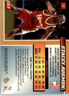 Stacey Augmon - 1994-95 Topps Embossed - #1 - Basketball - Basketball Card Single