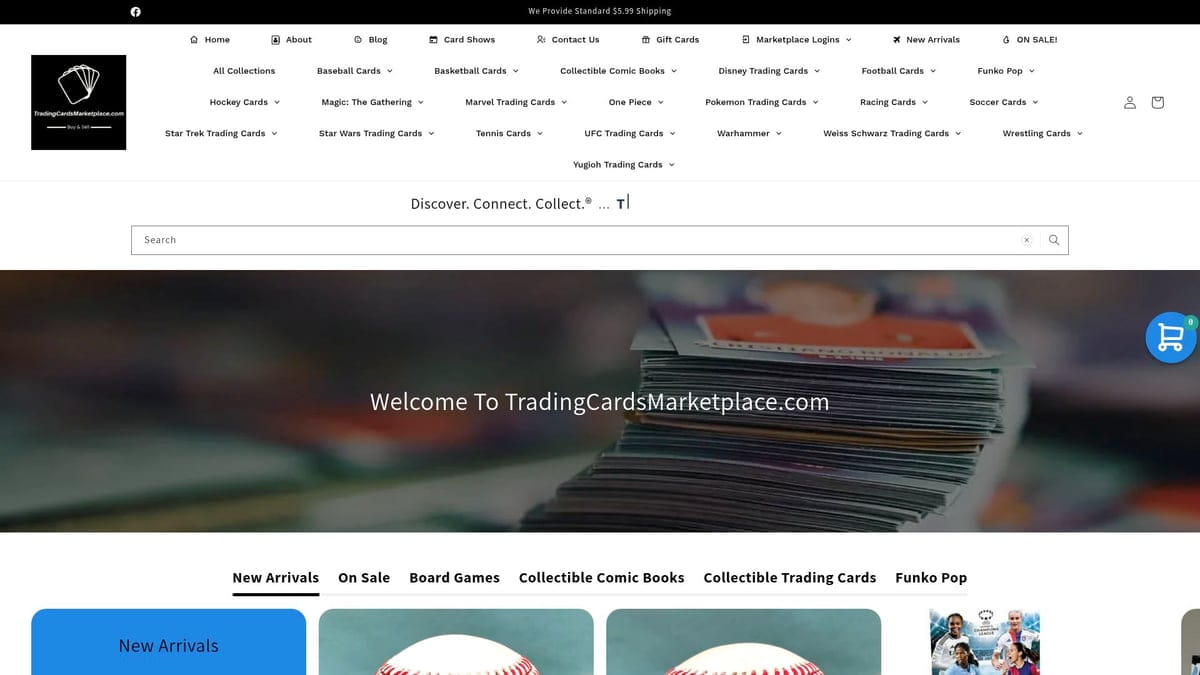 Colorful stack of baseball cards from local dealers