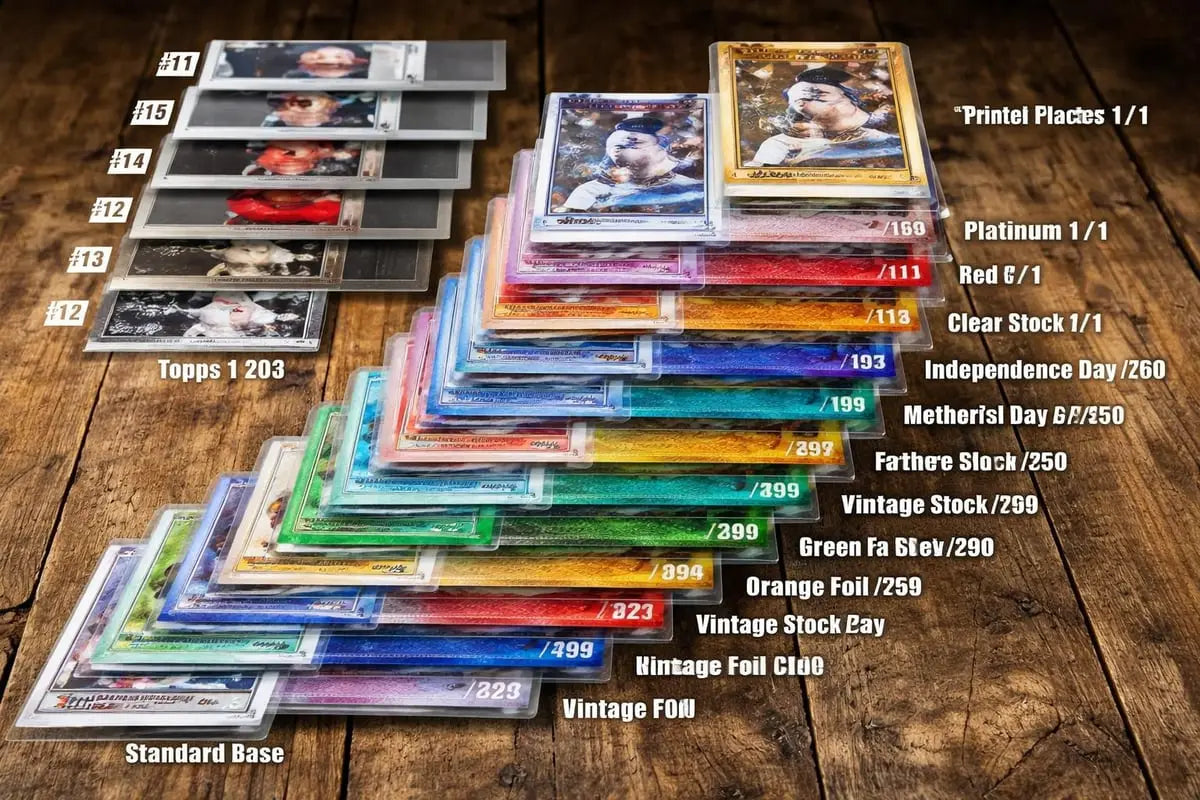 Topps Series 1 2023 rookie cards in glossy sleeves with serial numbers