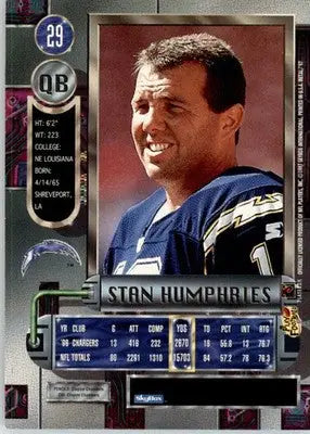 Stan Humphries - 1997 Metal Universe - #29 - Football - Football Card Single