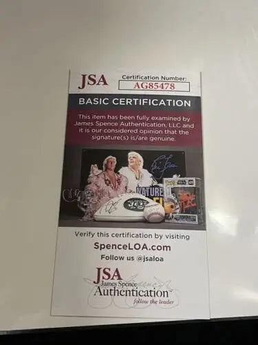 JSA authentication certificate for Stan Musial Missouri Baseball AUTO Meetingplace Print