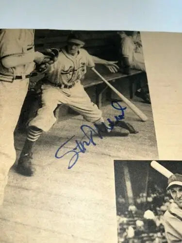 Stan Musial St Louis Cardinals signed sport magazine auto page with JSA certificate