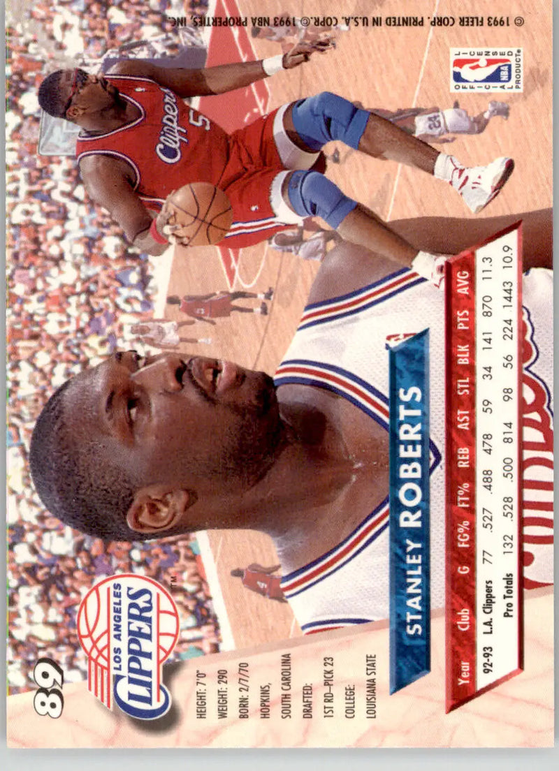 Stanley Roberts - 1993-94 Ultra - #89 - Basketball - Basketball Card Single
