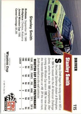 Stanley Smith - 1991 Pro Set - #115 - RC Racing - Racing Card Single