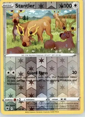 Stantler - Astral Radiance - 125/189 - Reverse Holo LP Pokemon - Pokémon Card Single