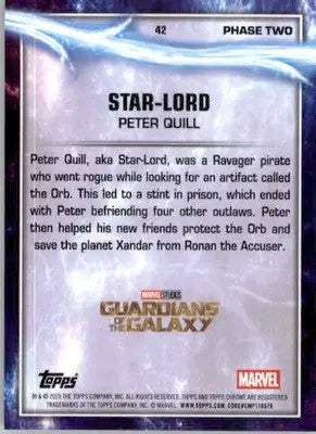 Star-Lord - 2025 Topps Chrome Marvel Studios - #42 - Non_sport - Non-Sports Card Single