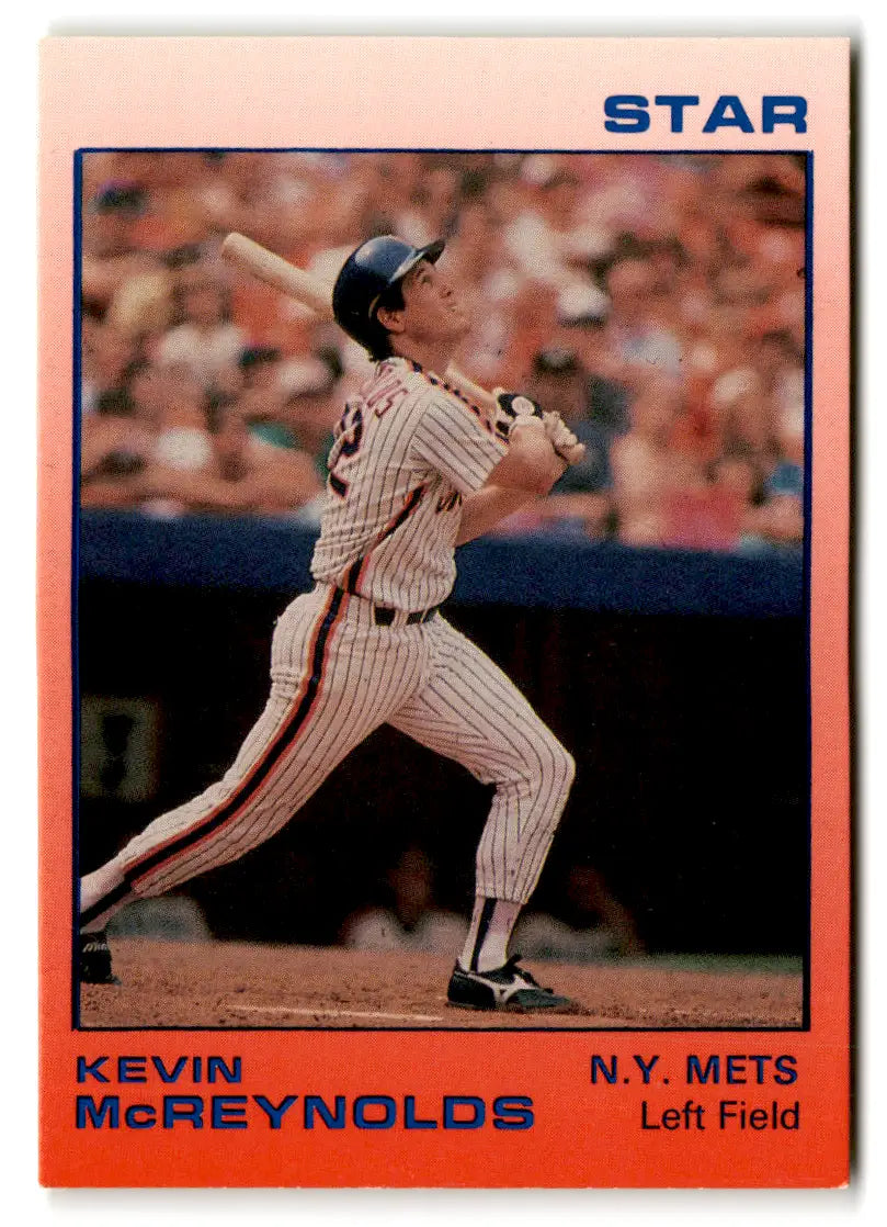Star Orange Kevin McReynolds Mets Advertisement/Promo - Baseball Card Single