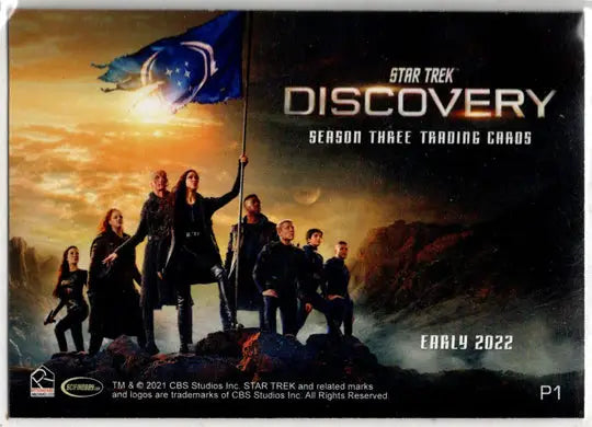 Star Trek Discovery Season 3 P1 Promo Card featuring Trek Discovery trading cards