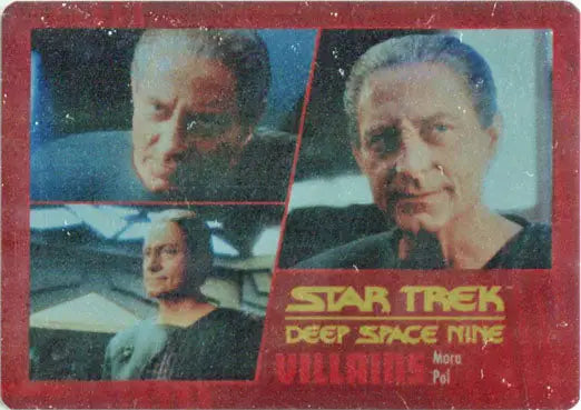 Star Trek DS9 Heroes & Villains trading card with character portraits, limited edition 64/75