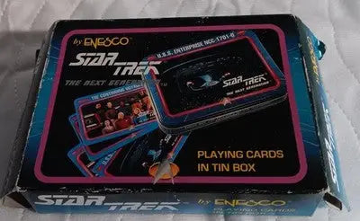 Star Trek The Next Generation ENESCO Playing Cards in Tin & Box USS Enterprise