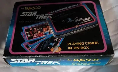 Star Trek The Next Generation ENESCO Playing Cards in Tin & Box USS Enterprise