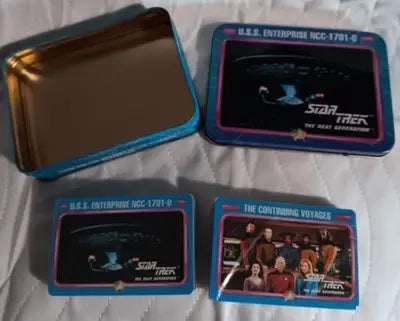 Star Trek The Next Generation ENESCO Playing Cards in Tin & Box USS Enterprise