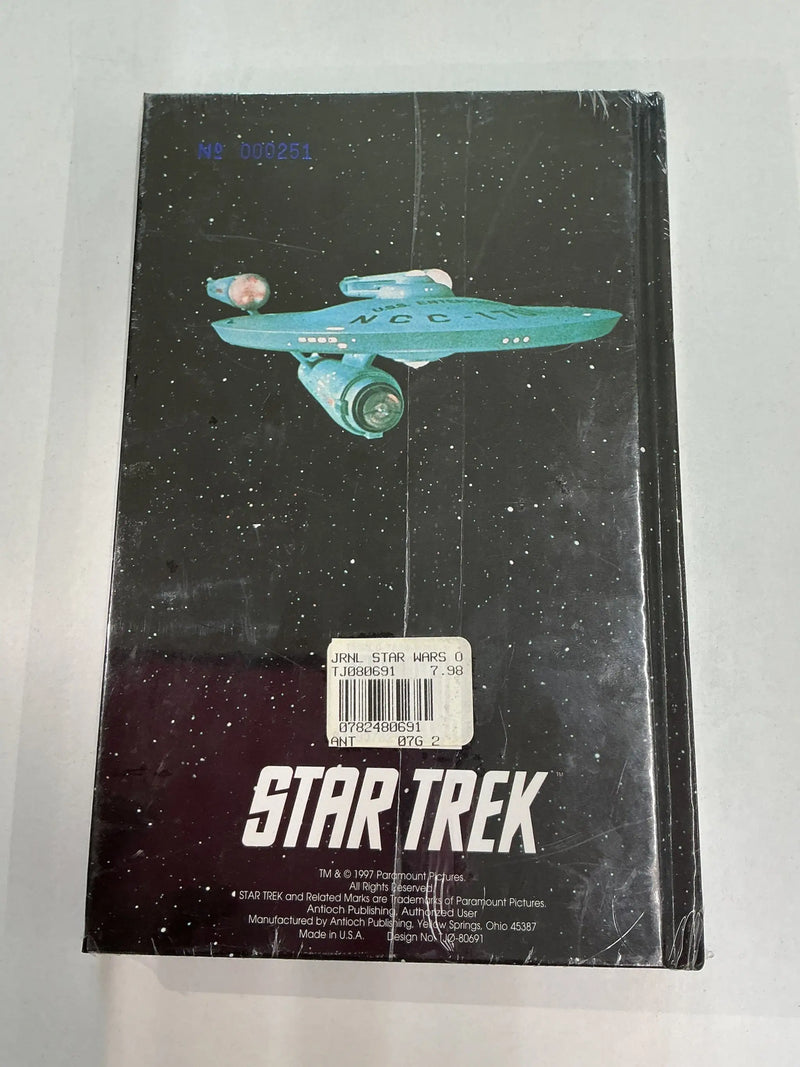 Star Trek the Original Series Blue Foil Journal with spaceship cover and bookmark