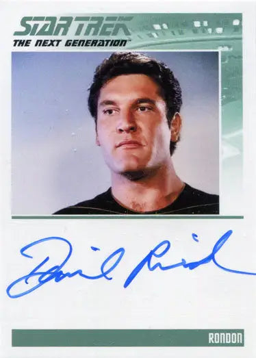 Star Trek TNG Portfolio Prints S1 Autograph Card Daniel Riordan as Rondon - Non-Sports Card Single