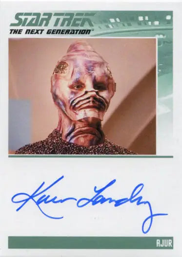 Star Trek TNG Portfolio Prints S1 Autograph Card Karen Landry as Ajur - Non-Sport Single