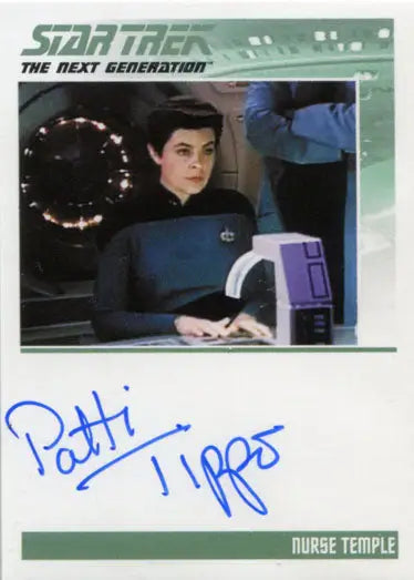 Star Trek TNG Portfolio Prints S1 Autograph Card Patti Tippo as Nurse Temple - Non-Sport Single