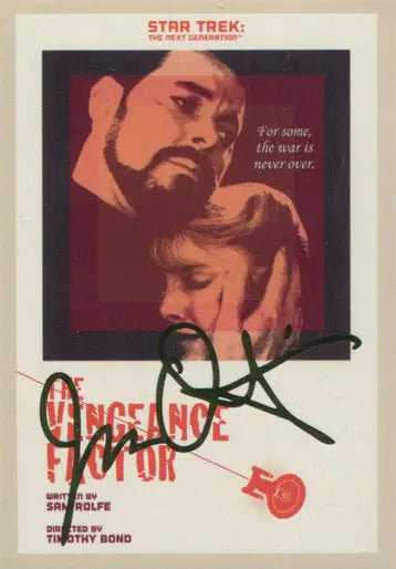 Star Trek The Next Generation A Vengeance Factor episode poster on trading cards