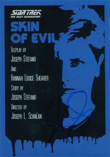 Star Trek TNG Skin of Evil DVD cover featuring Juan Ortiz autograph parallel card