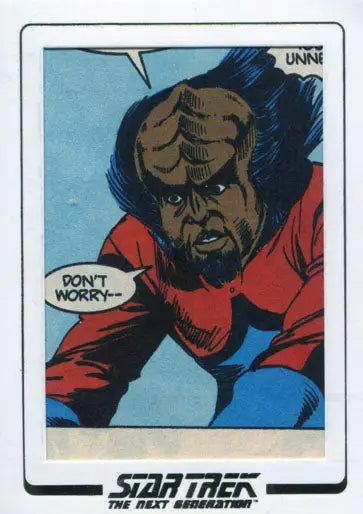 Comic book-style illustration of a Klingon character from Star Trek Comic Cut Archives