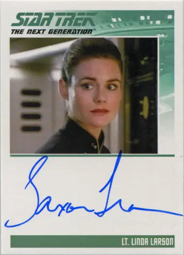 Star Trek TNG Portfolio Prints S2 Autograph Card Saxon Trainor as Linda Larson - Non-Sports Card Single