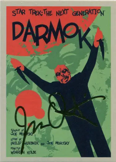 Stylized poster for Star Trek: The Next Generation Darmok gold foil stamped print