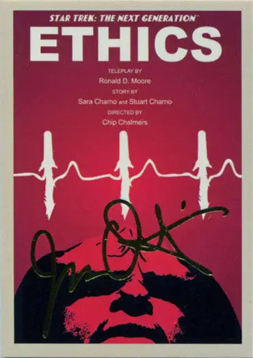 Book cover for Star Trek: The Next Generation Ethics with gold foil stamped design