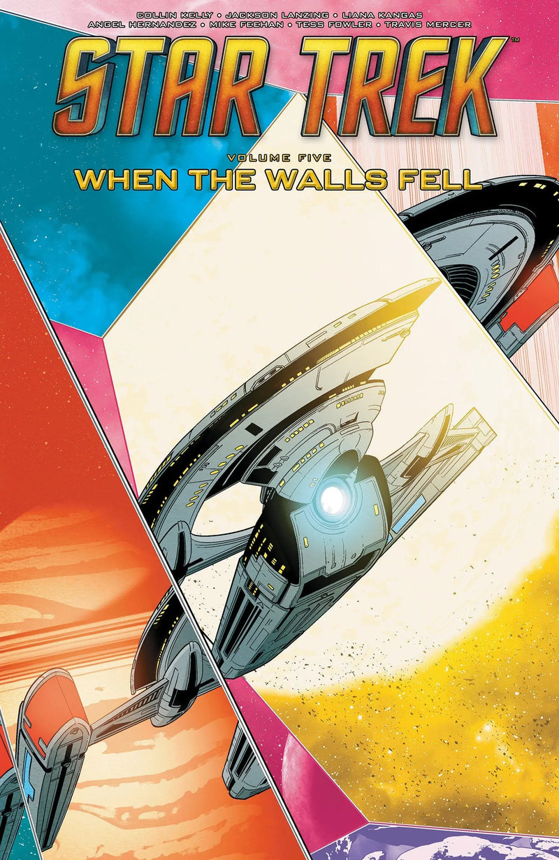 Star Trek comic book cover with spaceship from Star Trek Volume 5 When The Walls Fell