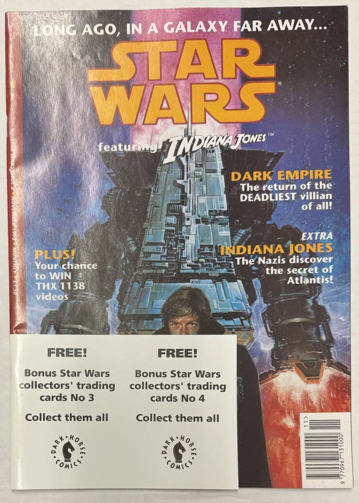 Star Wars # 2 November 1992 Dark Horse Comic Book Magazine Indiana Jones 5 J215 - Comic Book