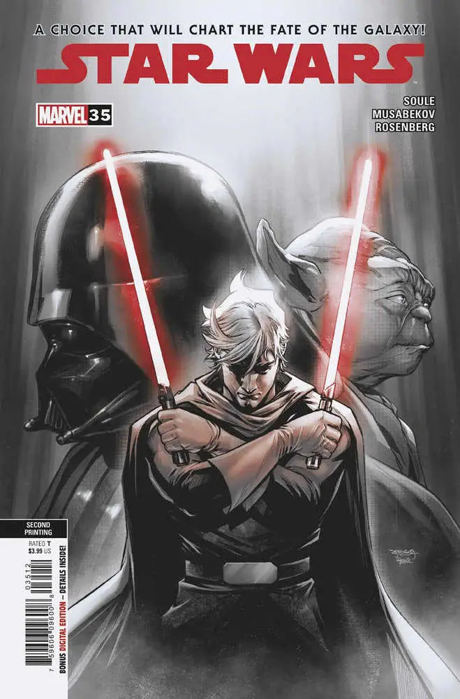 Star Wars 35 Stephen Segovia 2nd Print Variant comic cover with dual red lightsabers