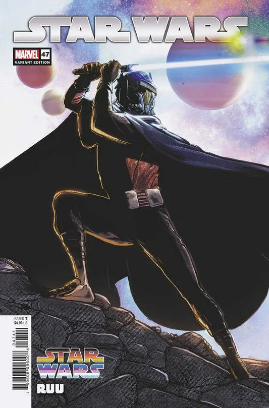 Star Wars #47 Phil Jimenez Pride Variant comic cover with Darth Vader lightsaber raised