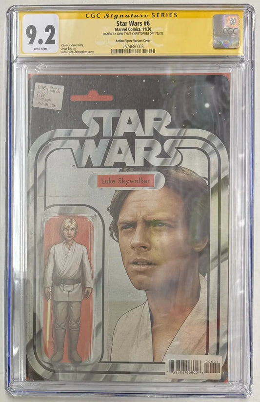 Star Wars #6 Action Figure Variant 9.2 CGC Graded Signed by John Christopher - Comic Book
