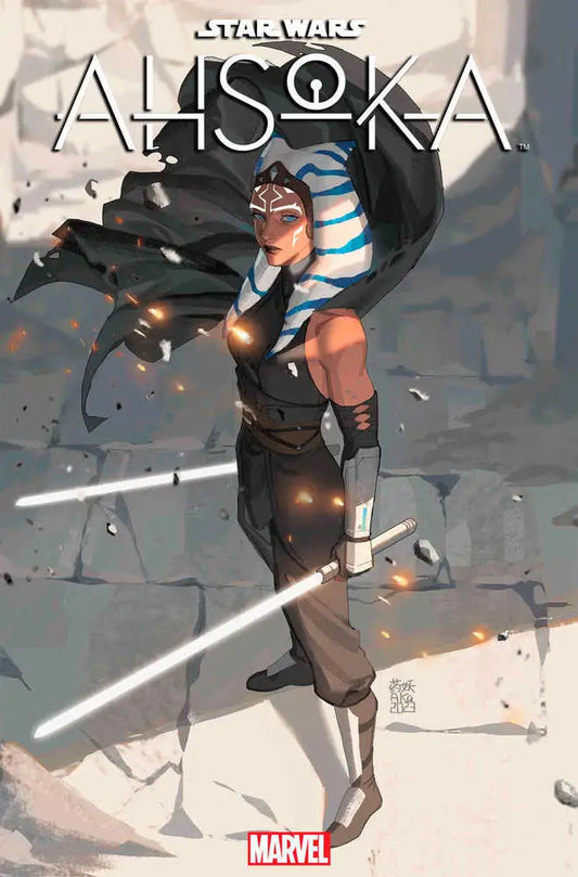 Star Wars: Ahsoka #1 Aka Variant cover Togruta warrior with dual white lightsabers