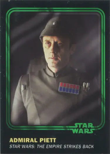 Imperial officer trading card from Star Wars Green Parallel Chase Card 16 Piett #41 of 99