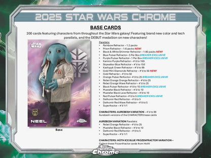 Star Wars Chrome Hobby Box (Topps 2025) | Columbia Sports Cards - Sports Card Hobby Boxes