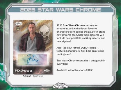 Star Wars Chrome Hobby Box (Topps 2025) | Columbia Sports Cards - Sports Card Hobby Boxes
