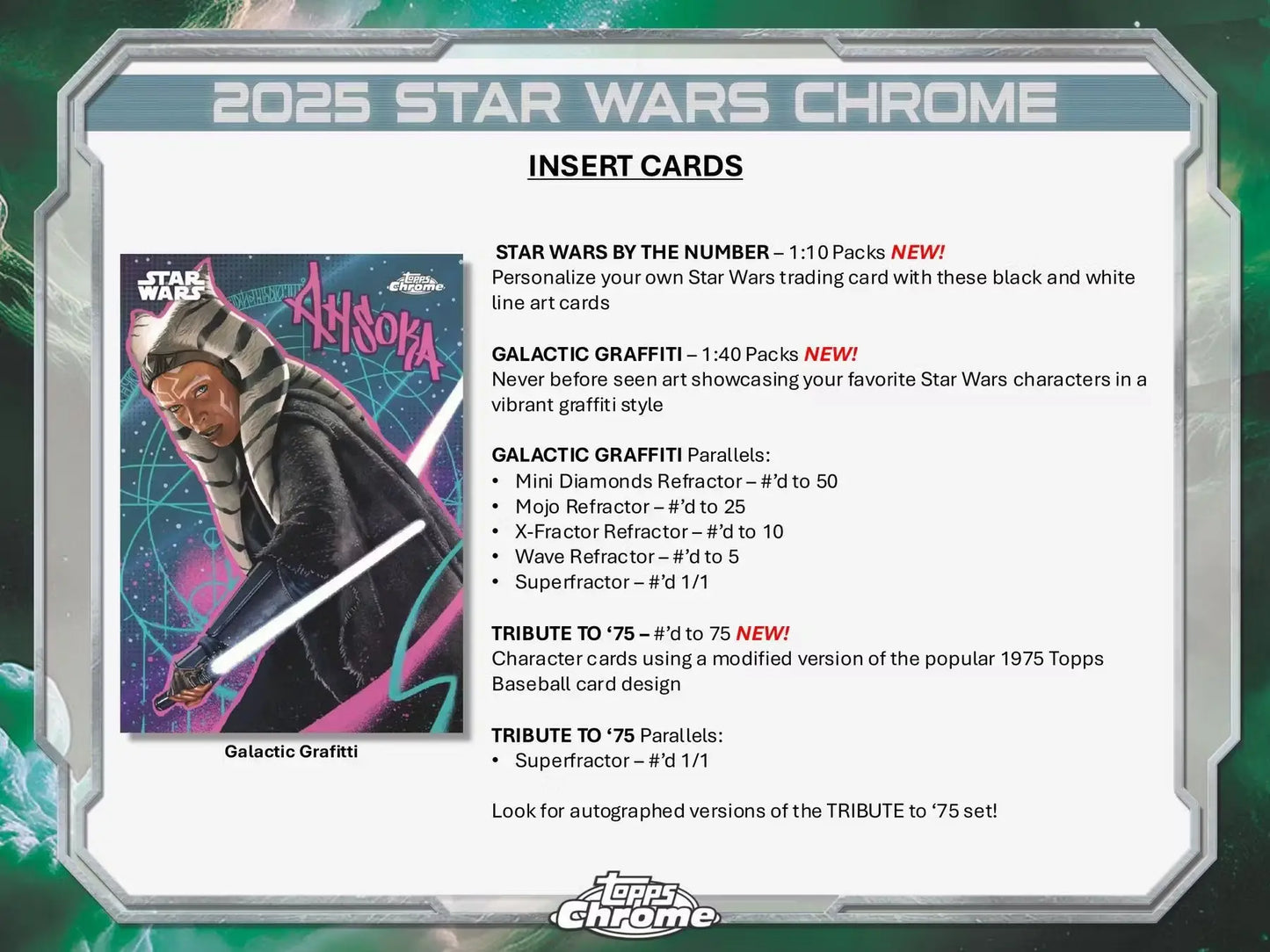 Star Wars Chrome Hobby Box (Topps 2025) | Columbia Sports Cards - Sports Card Hobby Boxes