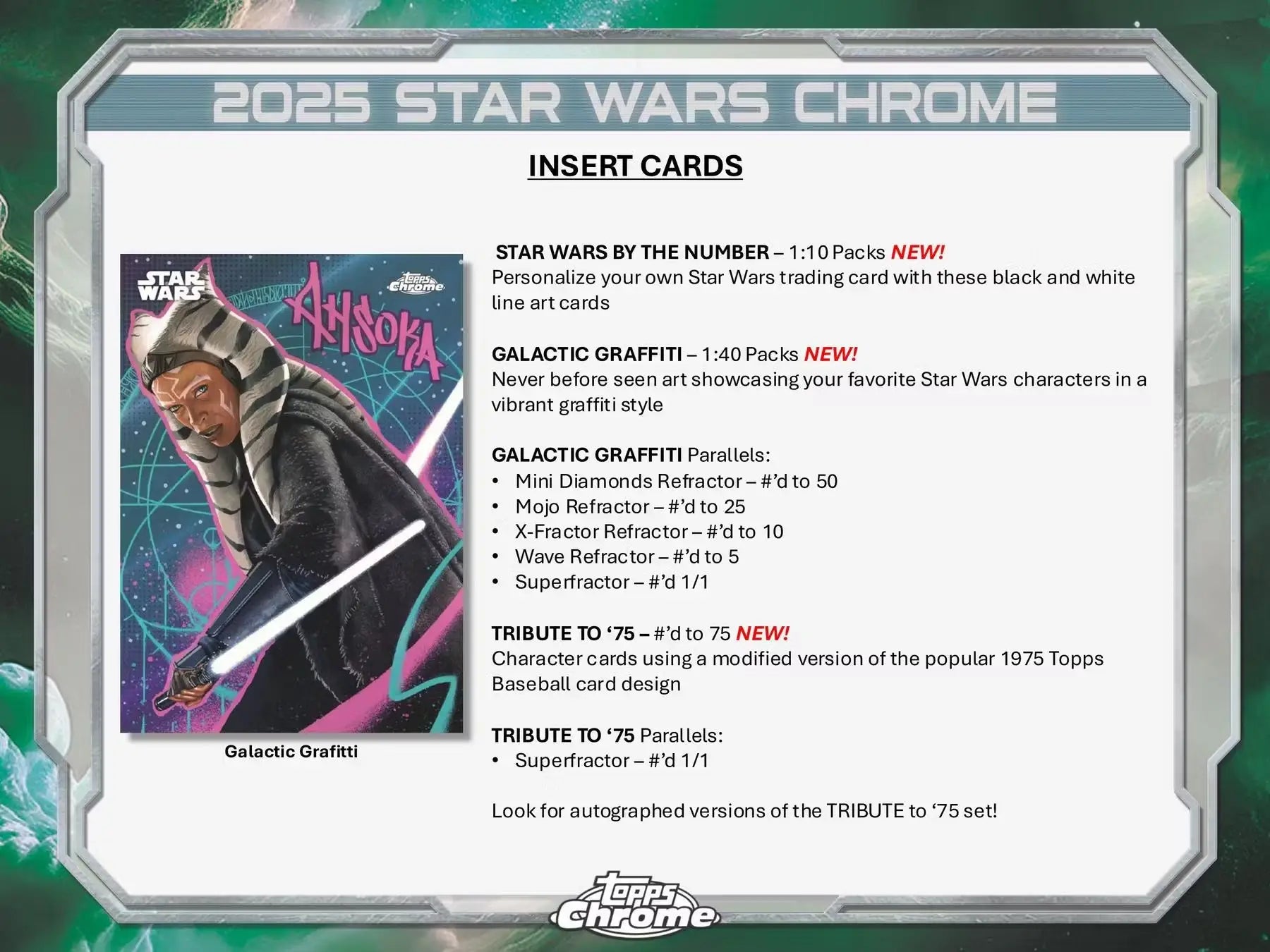 Star Wars Chrome Hobby Box (Topps 2025) | Columbia Sports Cards - Sports Card Hobby Boxes