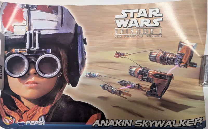 Star Wars Episode I poster from Star Wars promotional set with Lays and Pepsi