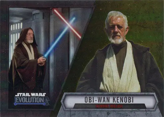 Gold parallel Trading Card featuring two Jedi wielding lightsabers from Star Wars
