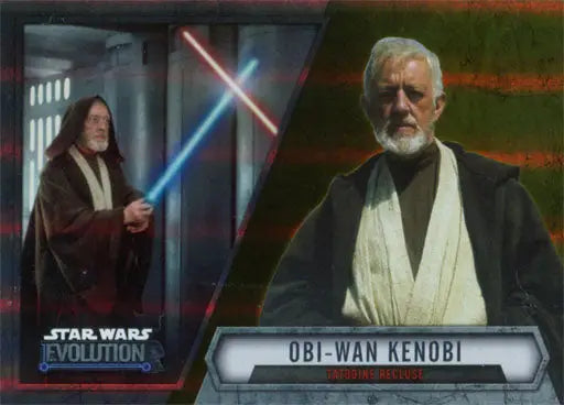 Star Wars Evolution 2016 Gold Parallel Trading Card of Jedi with Lightsaber Scenes