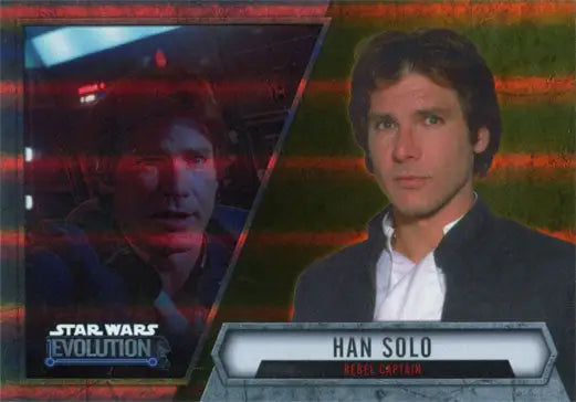 Han Solo trading card from Star Wars Evolution 2016 Gold Parallel #37/50 collectible