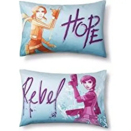 Reversible Star Wars Forces of Destiny pillowcase with animated female characters 20x30 inches